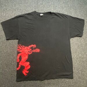 Alstyle Gothic Streetwear Mens XL Red Demon Graphic Heavyweight Black T-Shirt